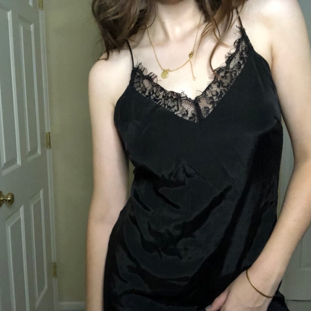 Lucy Paris Silk Slipdress with lace - Picture 3 of 4